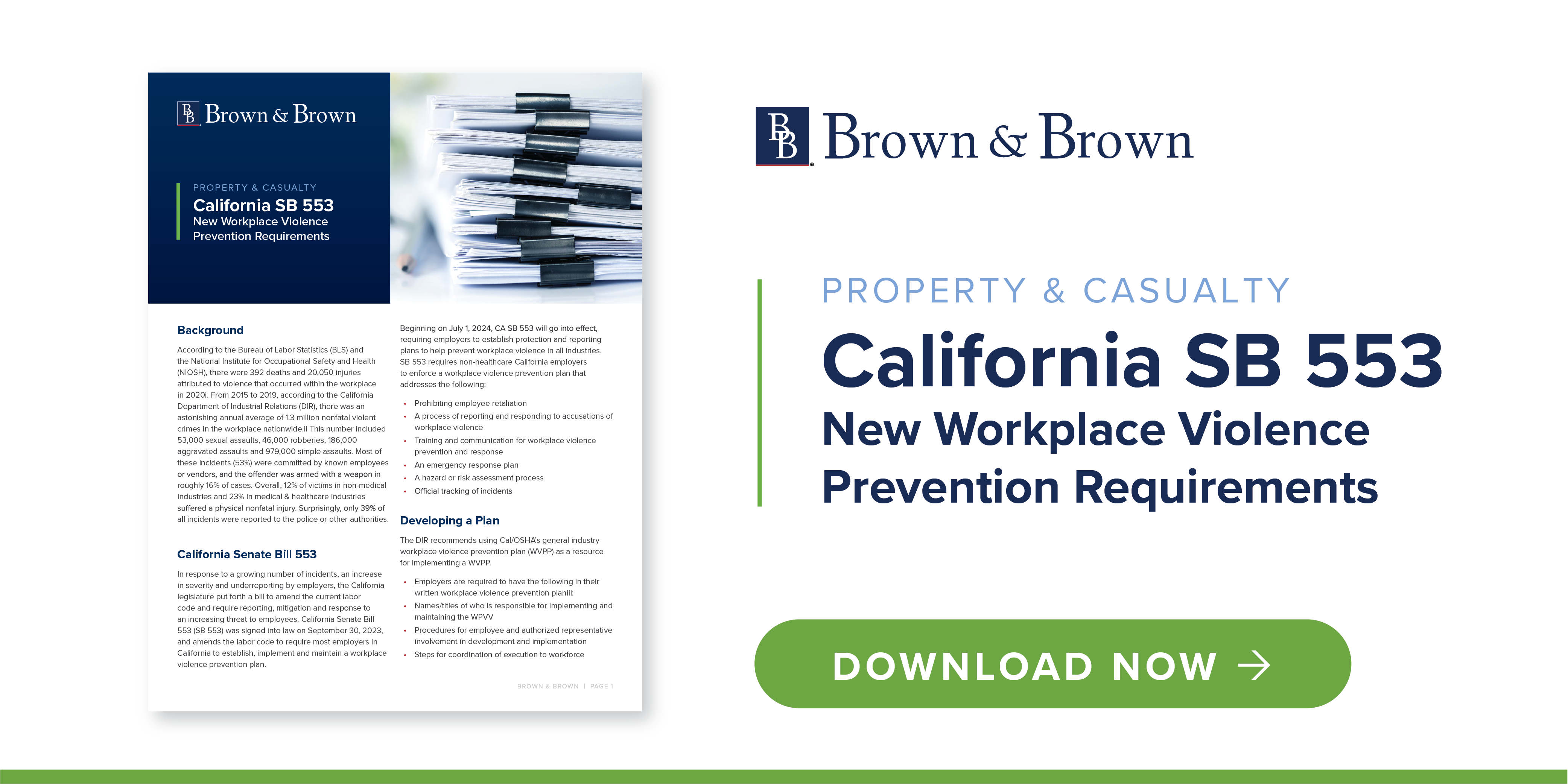 California SB 553 New Workplace Violence Prevention Requirements