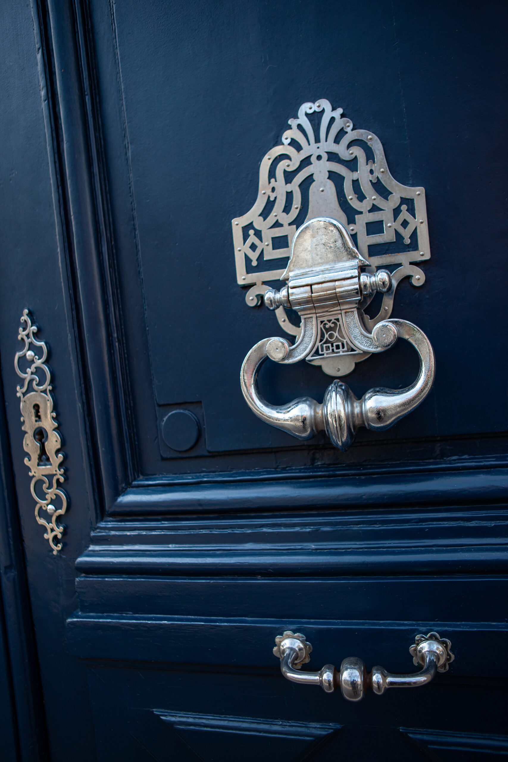 Details of the facade of a classic French mansion