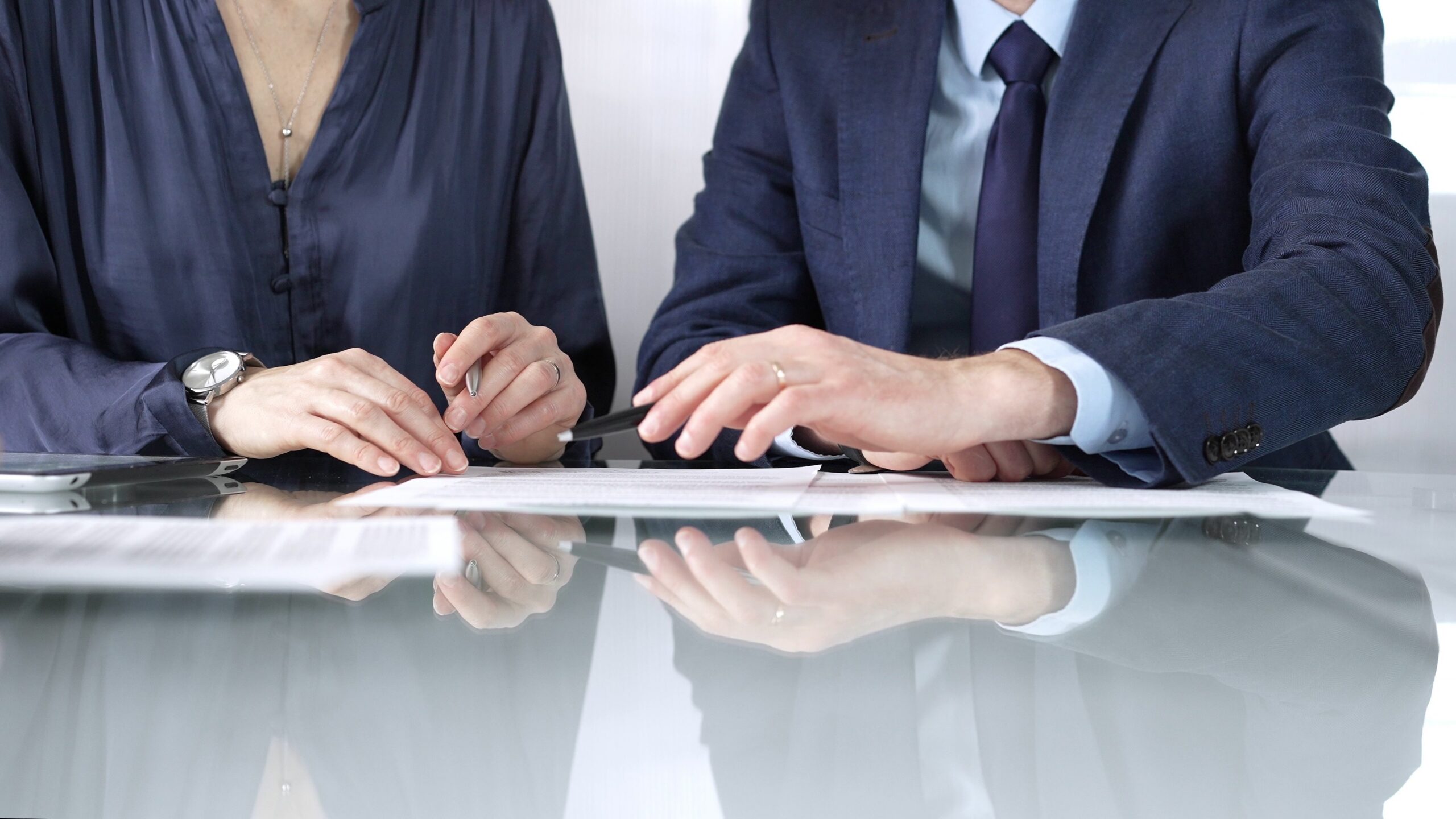 Insurance consultant discussing with client